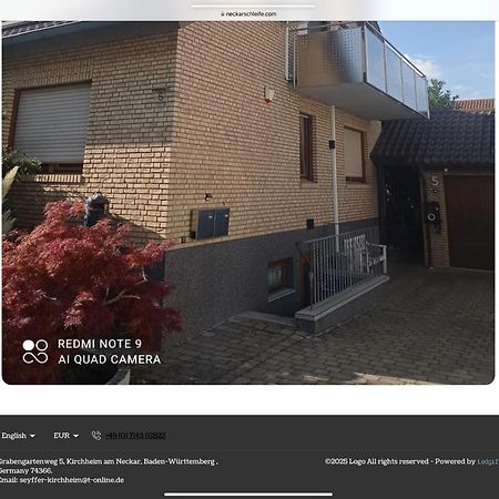 Moderne Ferienwohnung Neckarschleife Mit Klimaanlage Kirchheim am Neckar Luaran gambar